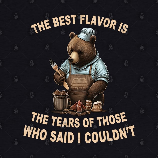 Funny Sarcastic Bear Sayings Chef Bear Cooking by RetroZin